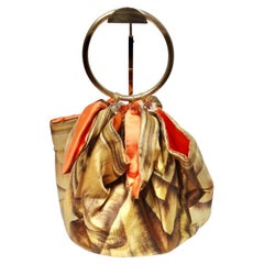 Vintage Silk Avante Guard O Ring Scarf Handbag