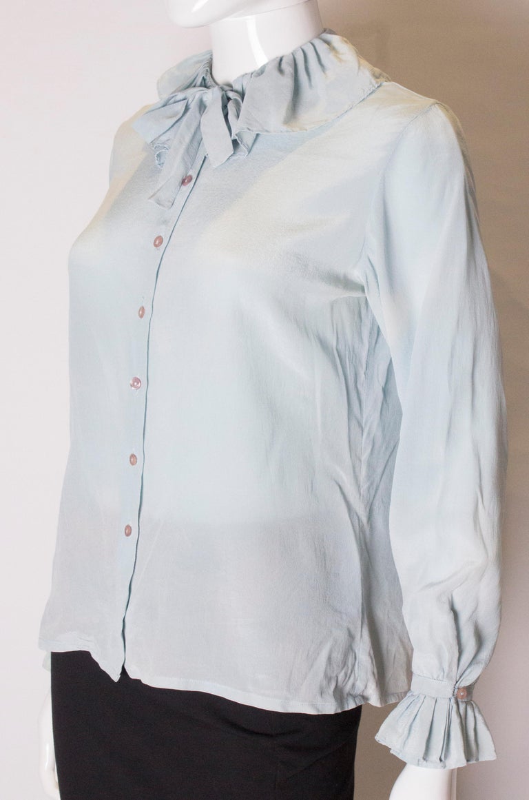 Vintage Silk Blouse by Dana Cote d'Azur For Sale at 1stDibs