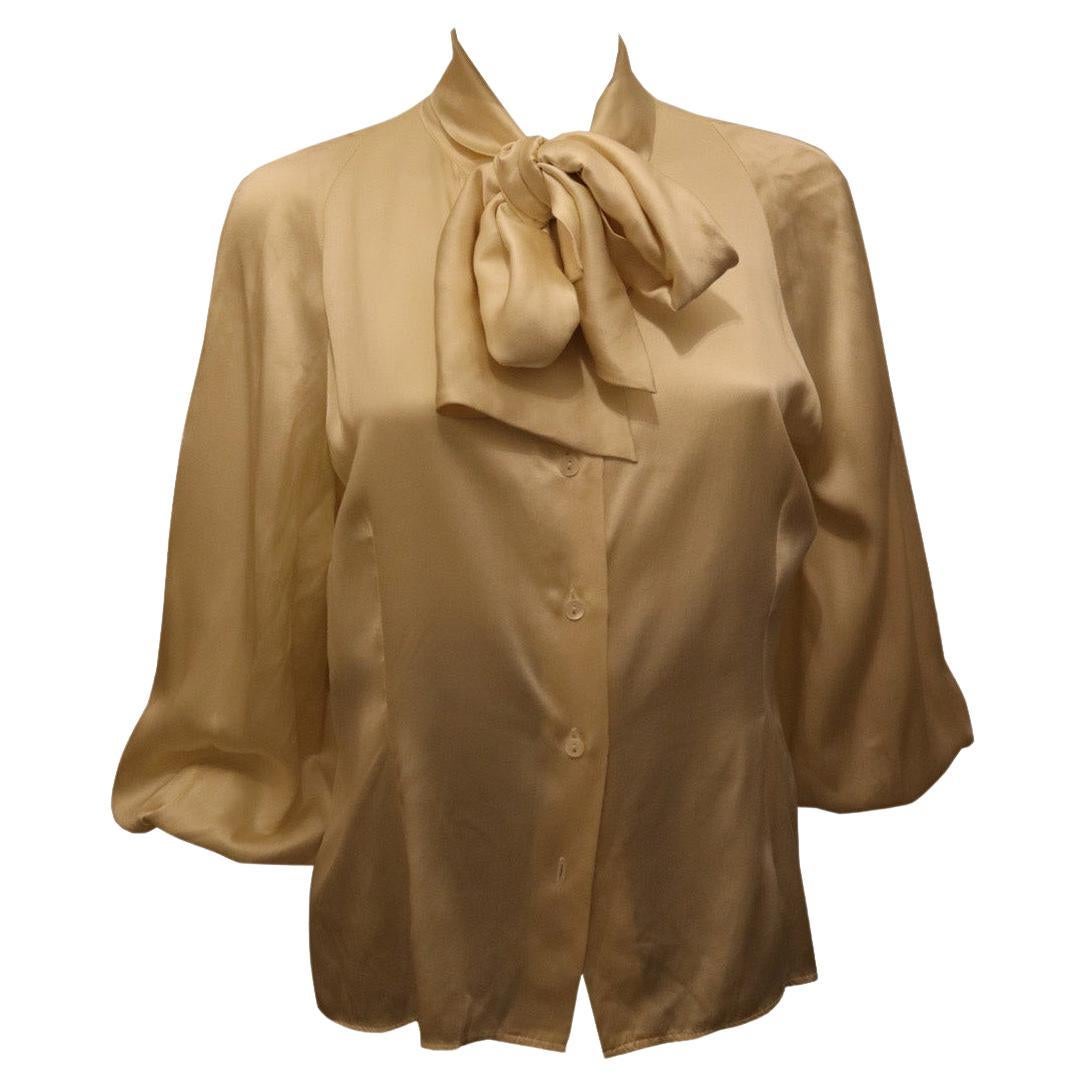 Vintage Silk Blouse by Riposte di Laura Biagiotti For Sale