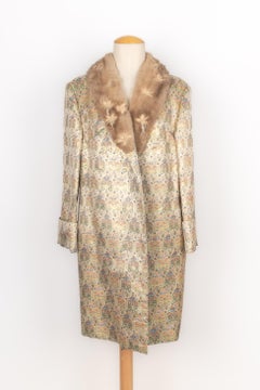 Vintage Silk Brocade Coat, 1960s