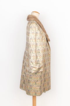 Vintage Silk Brocade Coat, 1960s