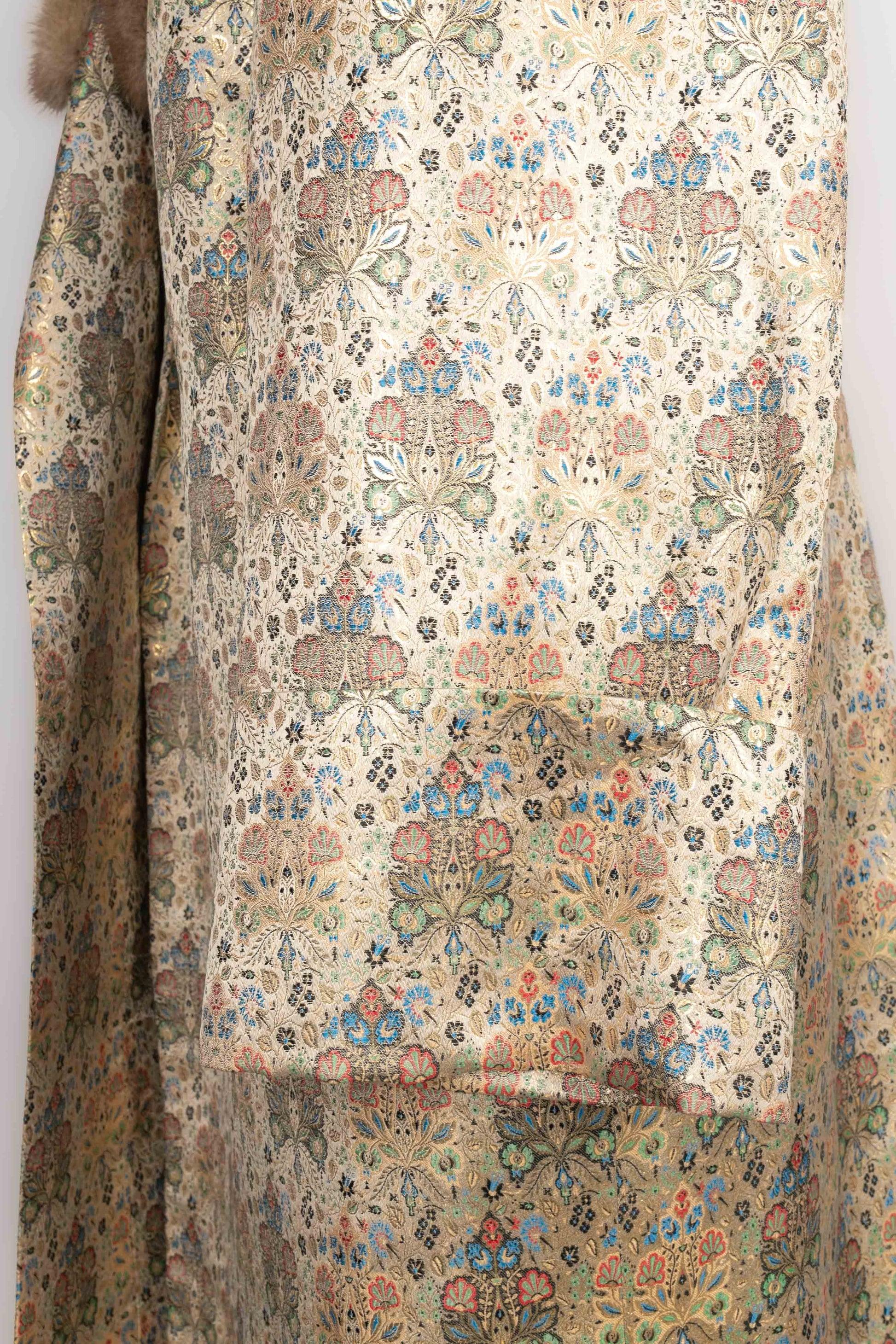 Women's Vintage Silk Brocade Coat, 1960s For Sale