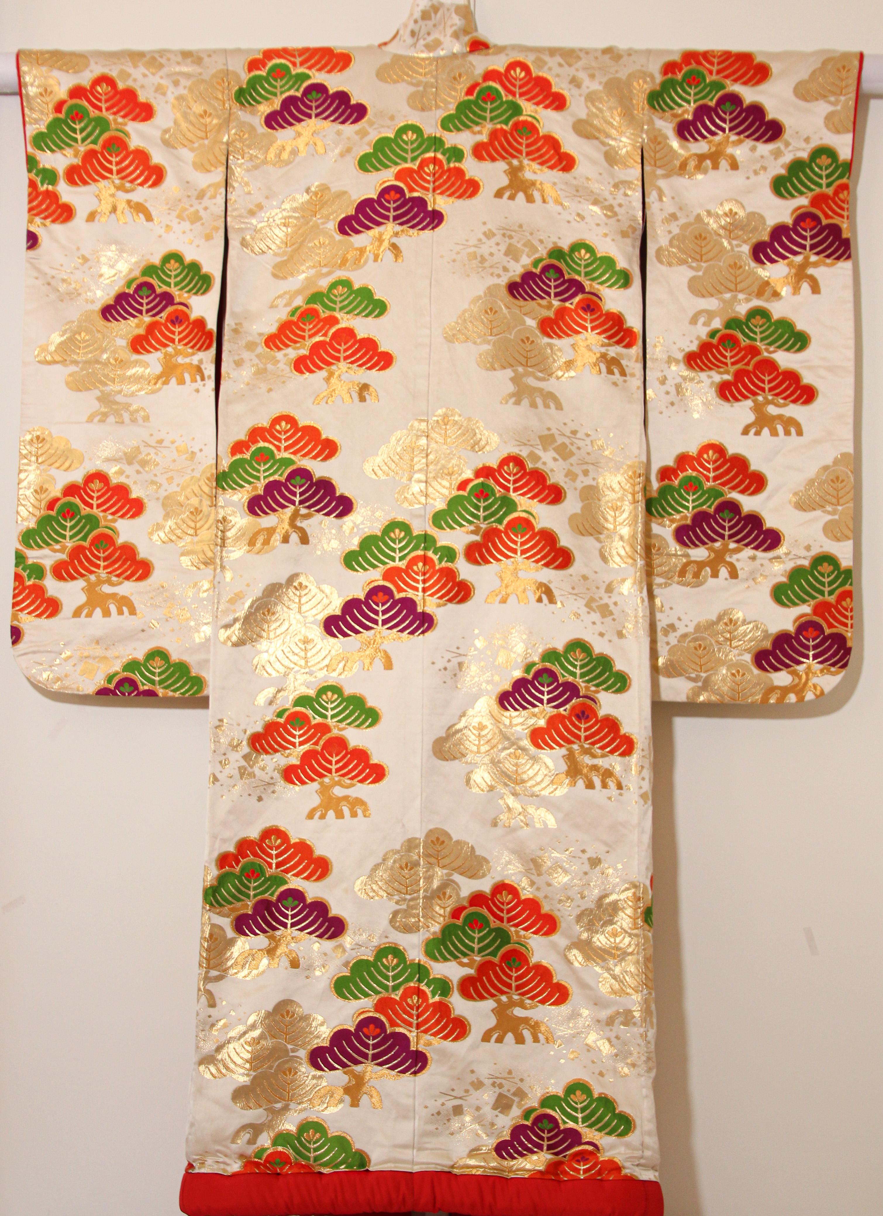 Kimono vintage in broccato di seta giapponese da cerimonia 1970 in vendita 9