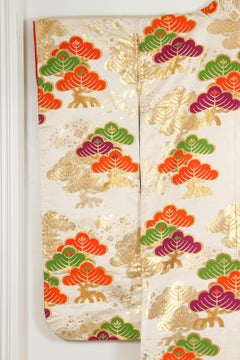 Vintage Japanese Kimono Silk Brocade Ceremonial Dress