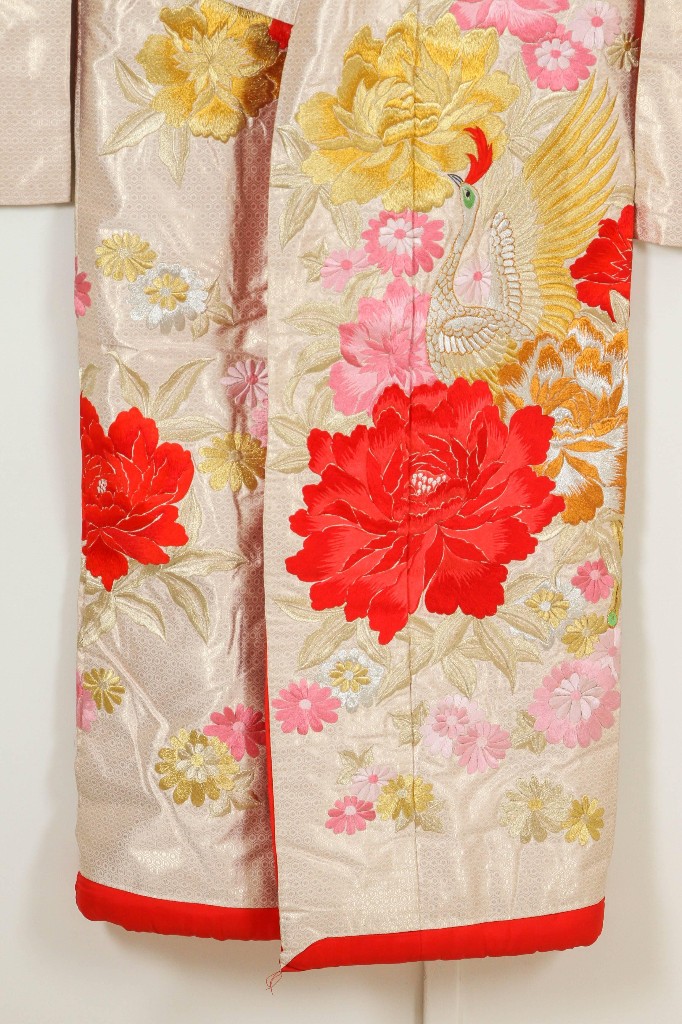 Vintage Kimono Silk Brocade Japanese Ceremonial Gown For Sale 2