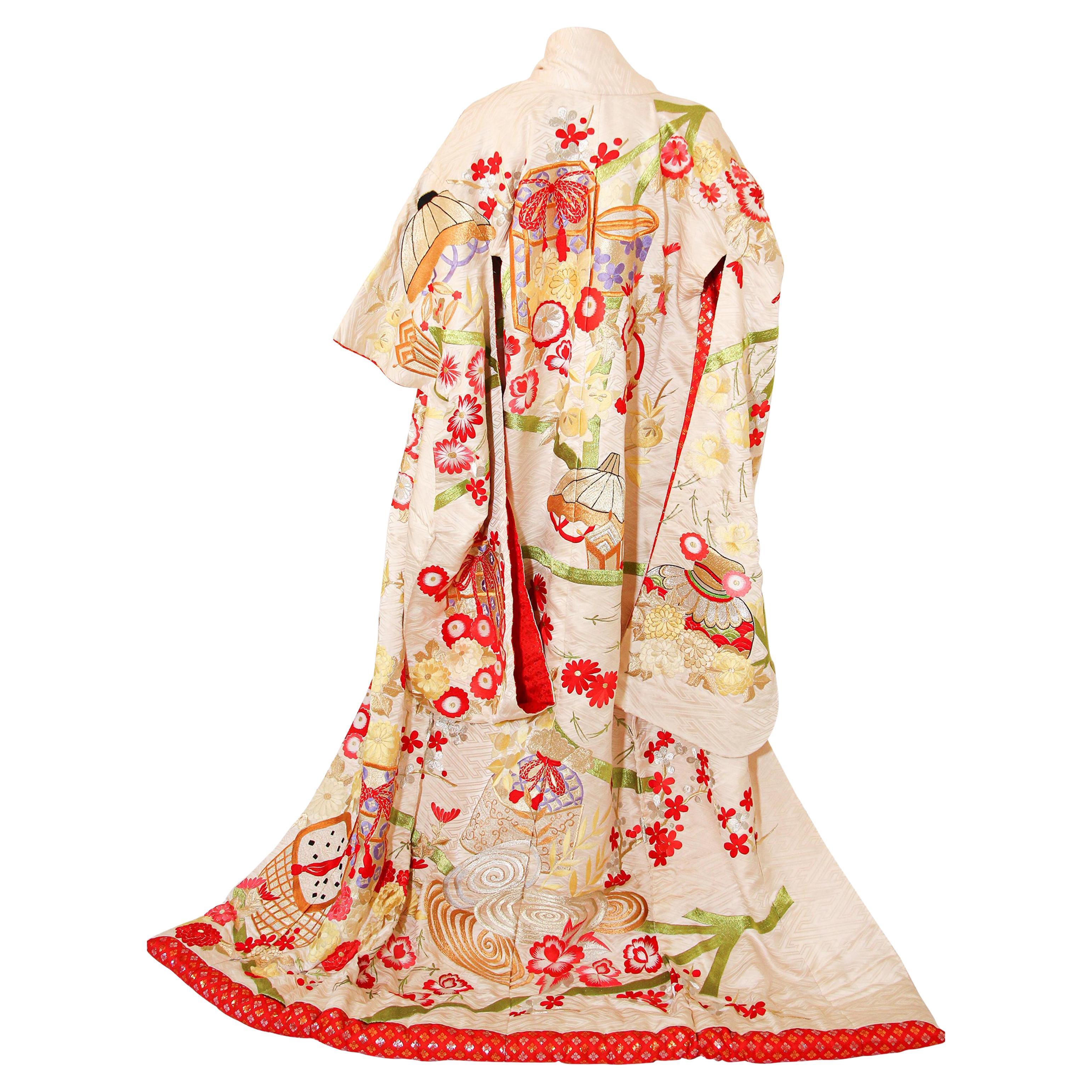 Vintage Kimono Silk Brocade Japanese Wedding Gown