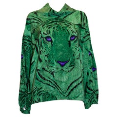 Vintage Silk Cats Eye Top by Mizar Italy