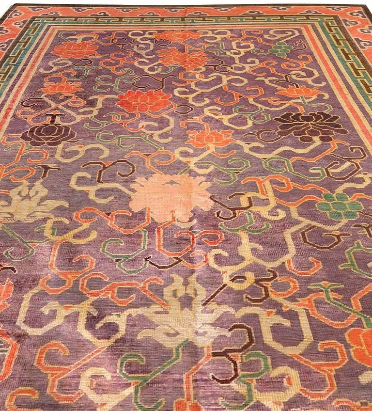 Vintage Silk Chinese Carpet For Sale at 1stdibs