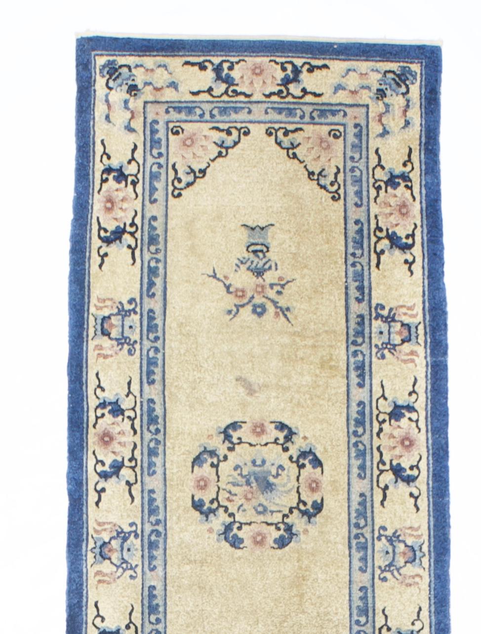 Cinese Runner cinese in seta vintage 2'4' X 10'11