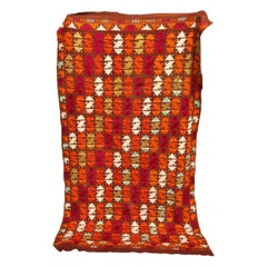 Vintage Silk Embroidered Phulkari Wedding Shawl, Punjab, India