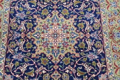 Vintage Silk Foundation Isfahan Rug