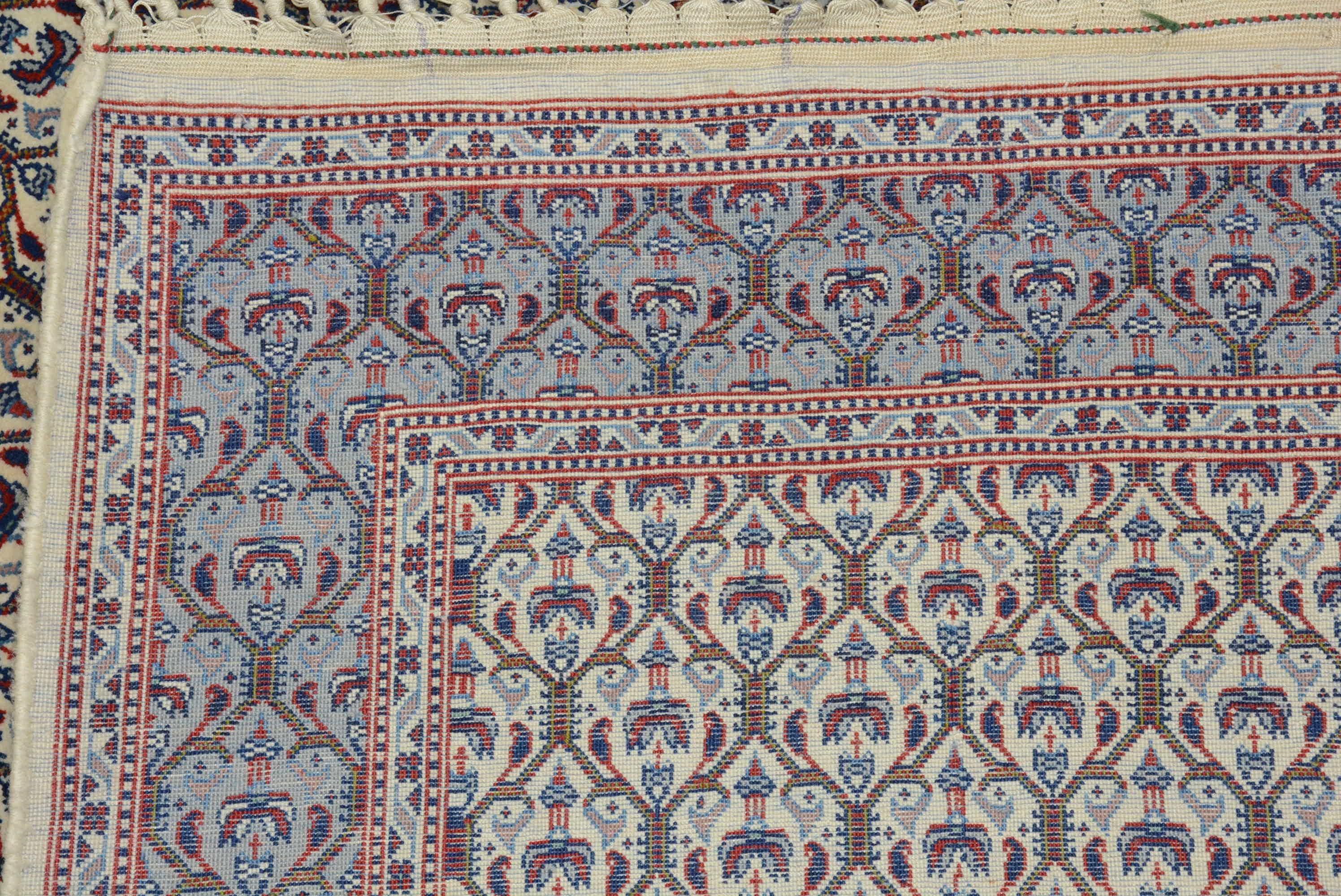 20th Century Vintage Silk Foundation Isfahan Rug  For Sale