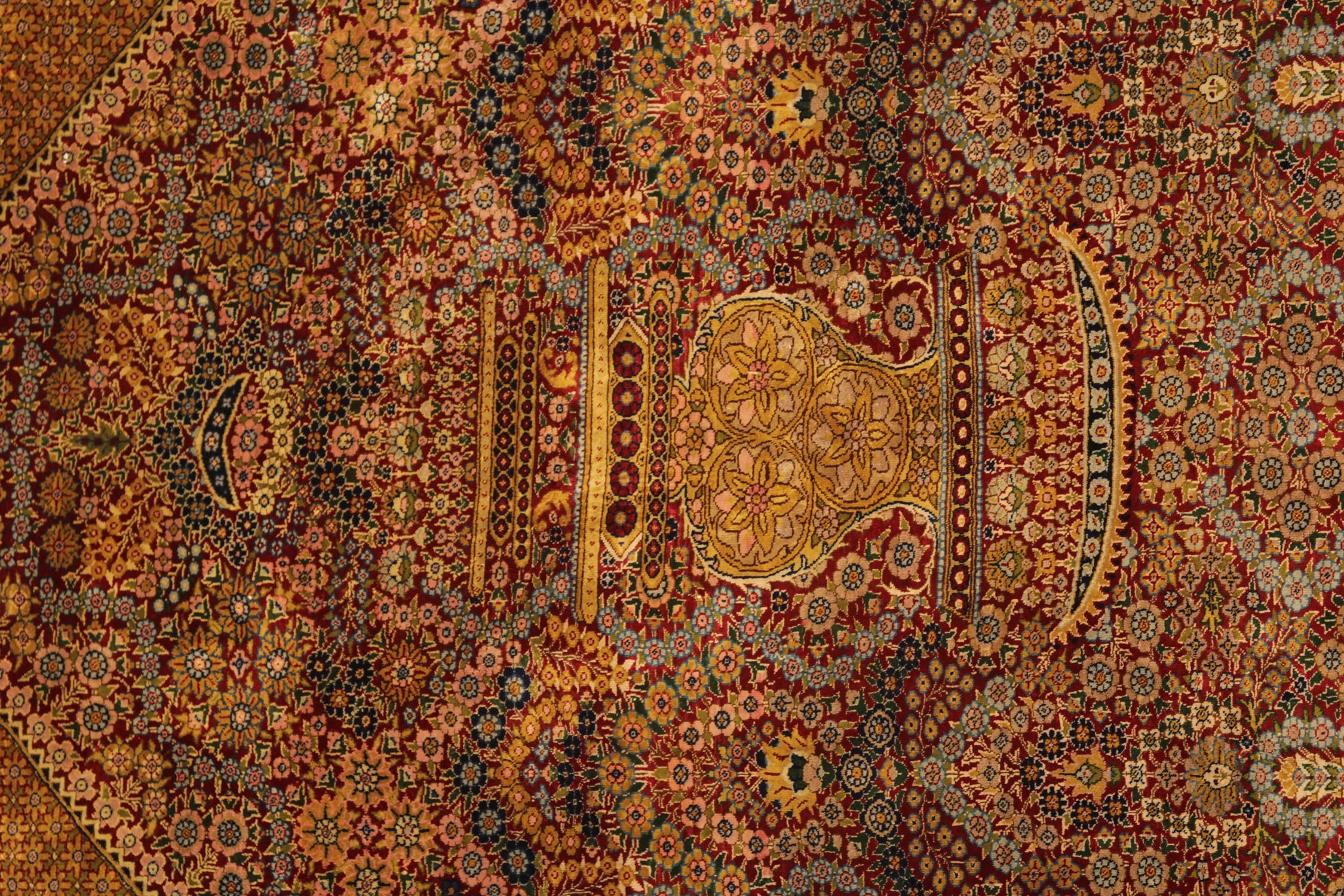 Handgefertigter traditioneller türkischer Vintage-Teppich CHR62, Vintage (Stammeskunst) im Angebot