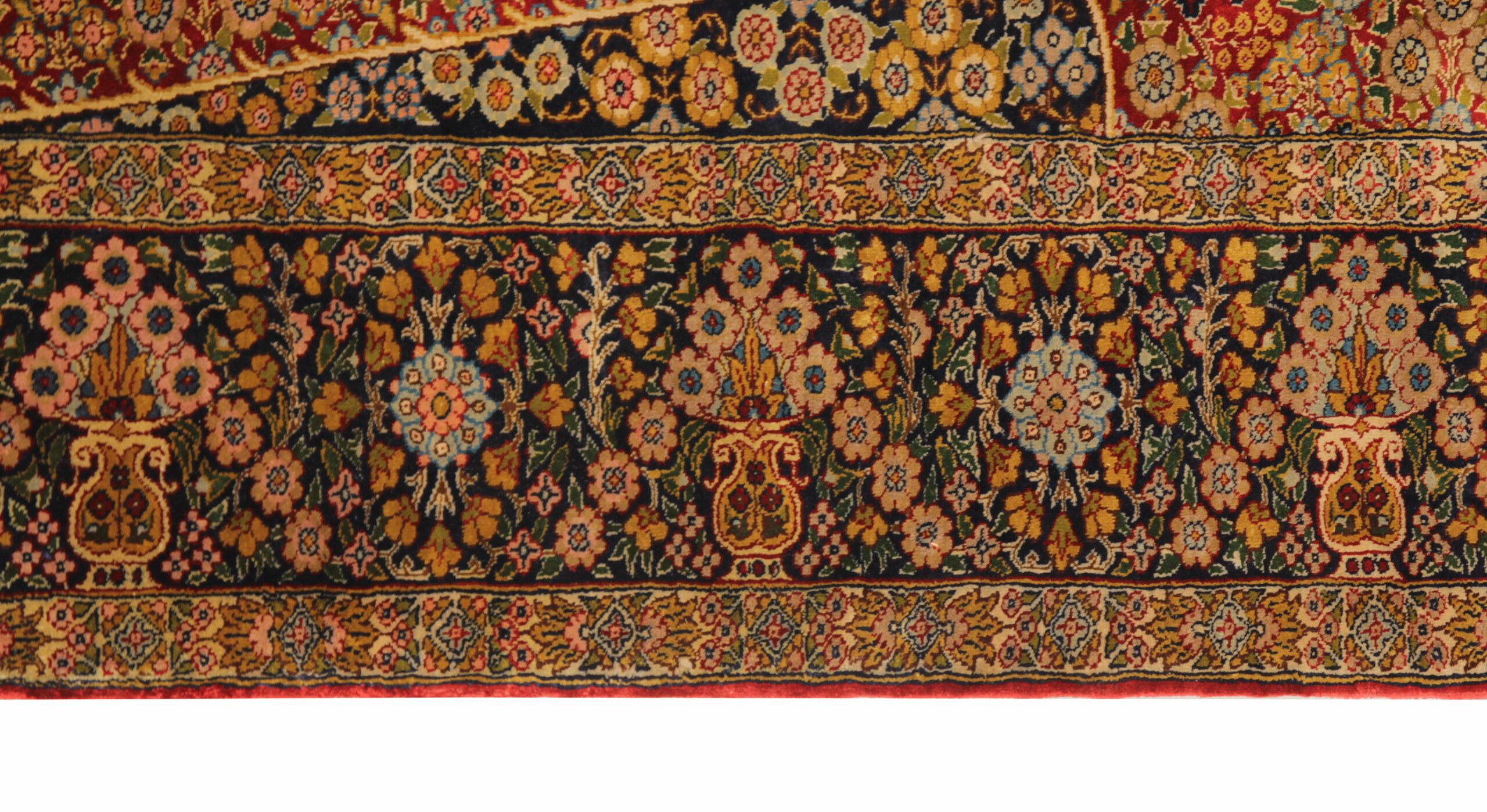 Handgefertigter traditioneller türkischer Vintage-Teppich CHR62, Vintage (Türkisch) im Angebot