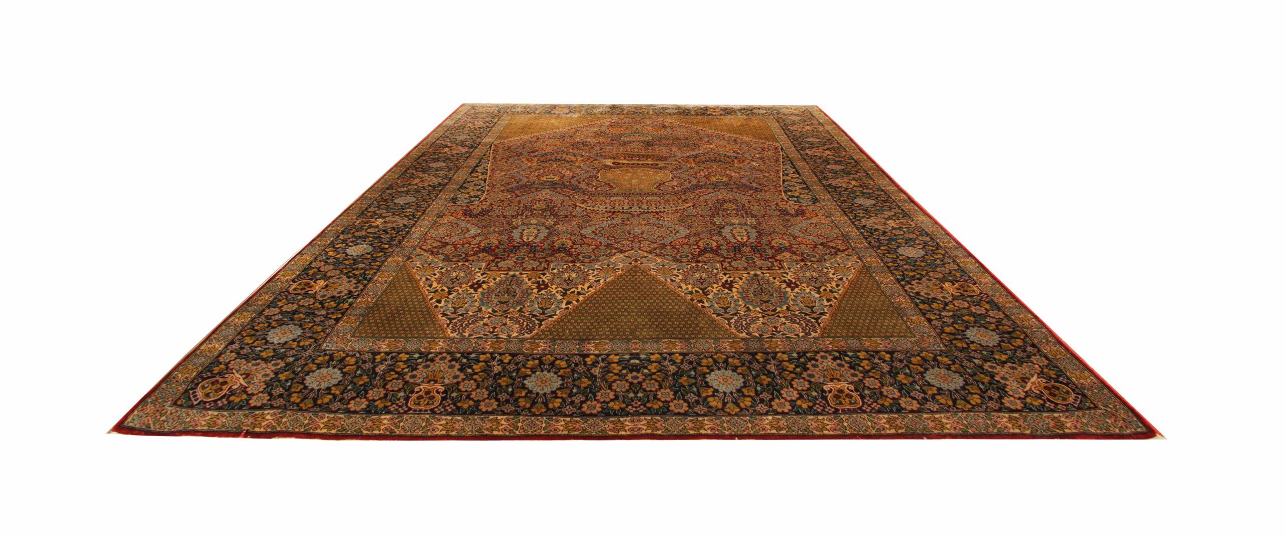 Handgefertigter traditioneller türkischer Vintage-Teppich CHR62, Vintage (Handgeknüpft) im Angebot