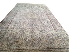 Vintage Silk Hereke Fine 100% Silk High Quality Museum Signed Rug 7x10 209x297cm