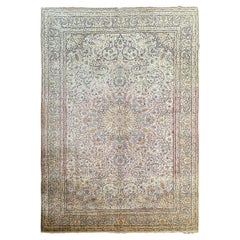 Tapis vintage en soie fine Hereke 100 % soie de qualité supérieure signé par un musée, dimensions 7x10 209 x297 cm