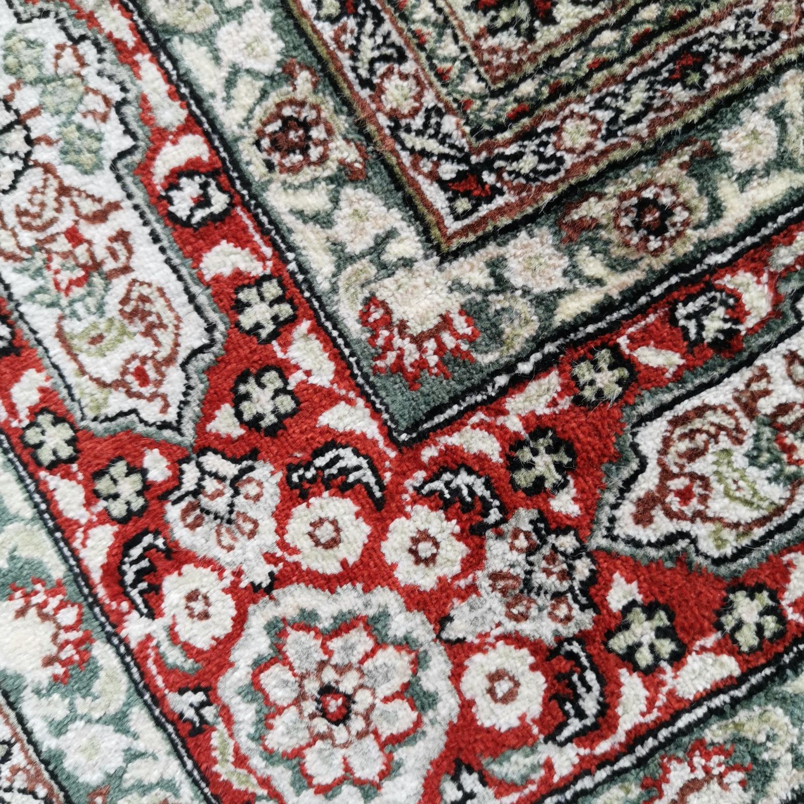 Sileh Rug Vintage Silk Hereke Rug with Turkish Medaillon Design and Ottoman Style ...
