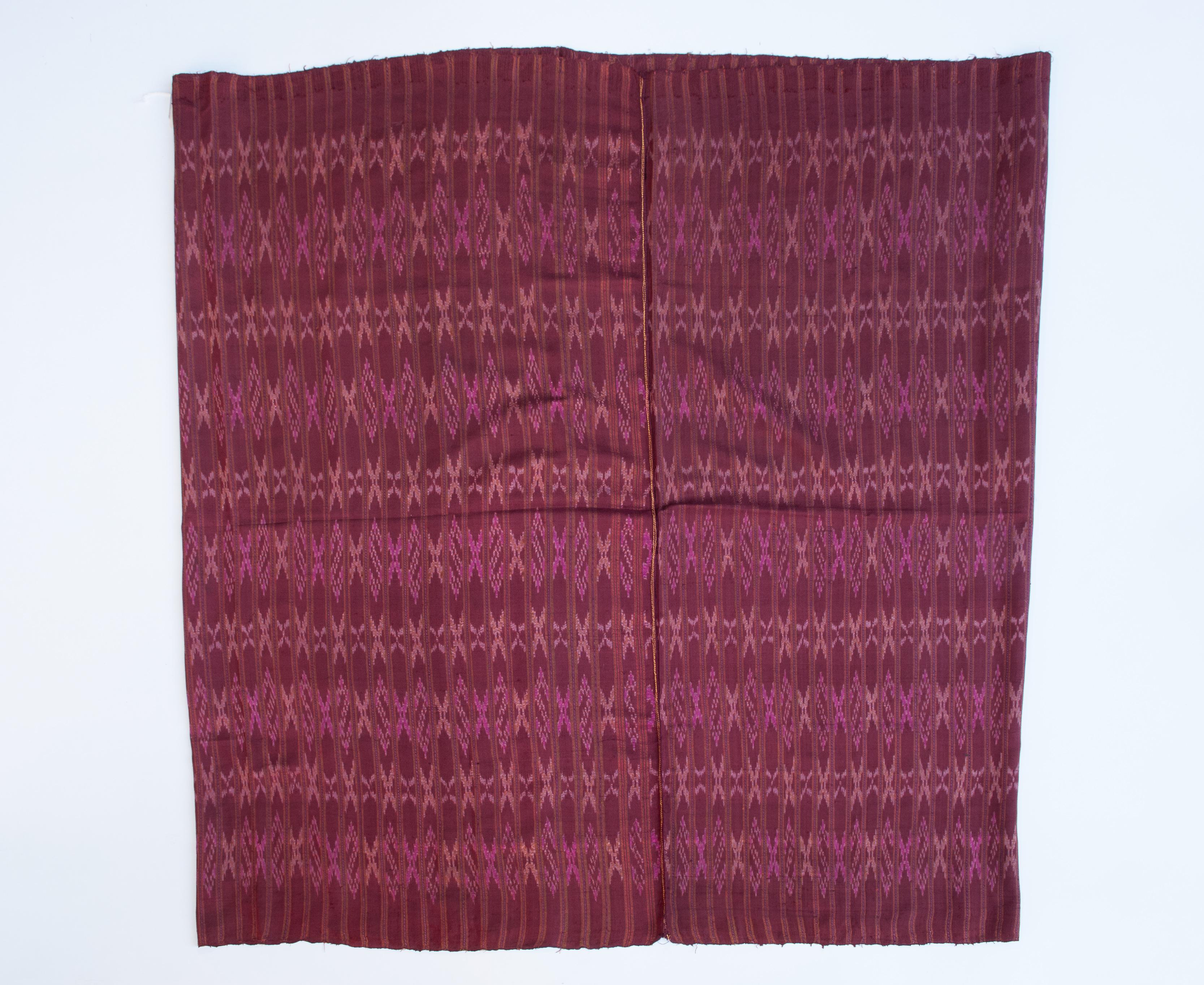 Vintage Silk Ikat Sarong from Northeast Thailand or Cambodia, Mid-20th Century 1