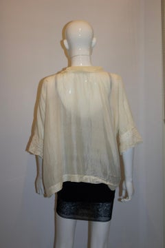 Vintage Silk Jacket with Lace detail