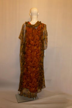 Vintage Silk Kaftan Like Gown