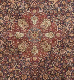 Vintage Silk Kashan Rug