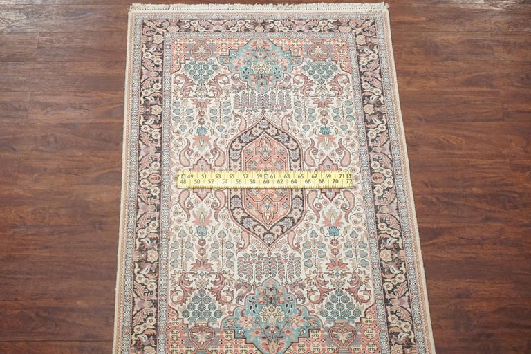 Vintage Silk Kashmir Rug For Sale at 1stDibs