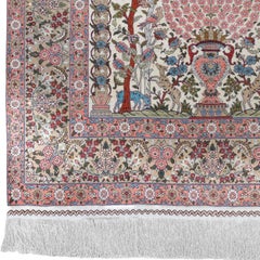 Tapis vintage en soie de Kayseri - Milieu du 20e siècle