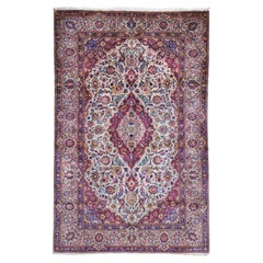 Vintage Silk Keshan Rug - Silk Area Rug, Vintage Rug, Handmade Silk Rug