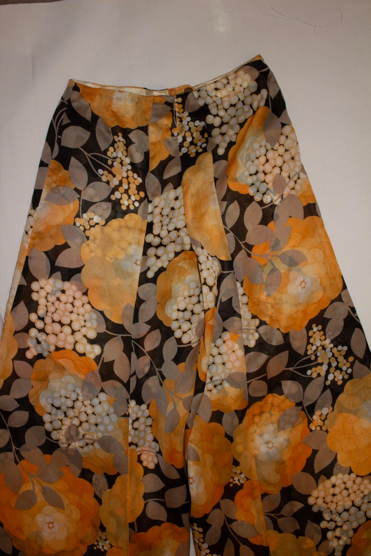Women's Vintage Silk Palazzo Pants for Bonwit Teller For Sale