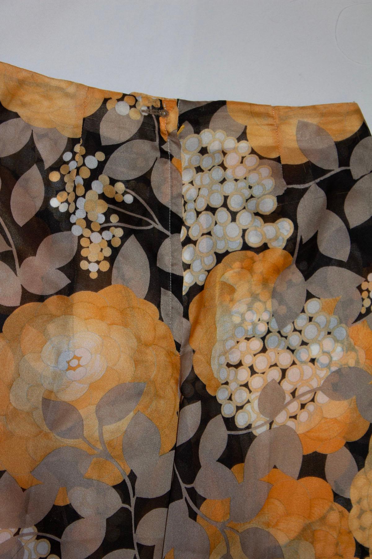 Vintage Silk Palazzo Pants for Bonwit Teller For Sale 3