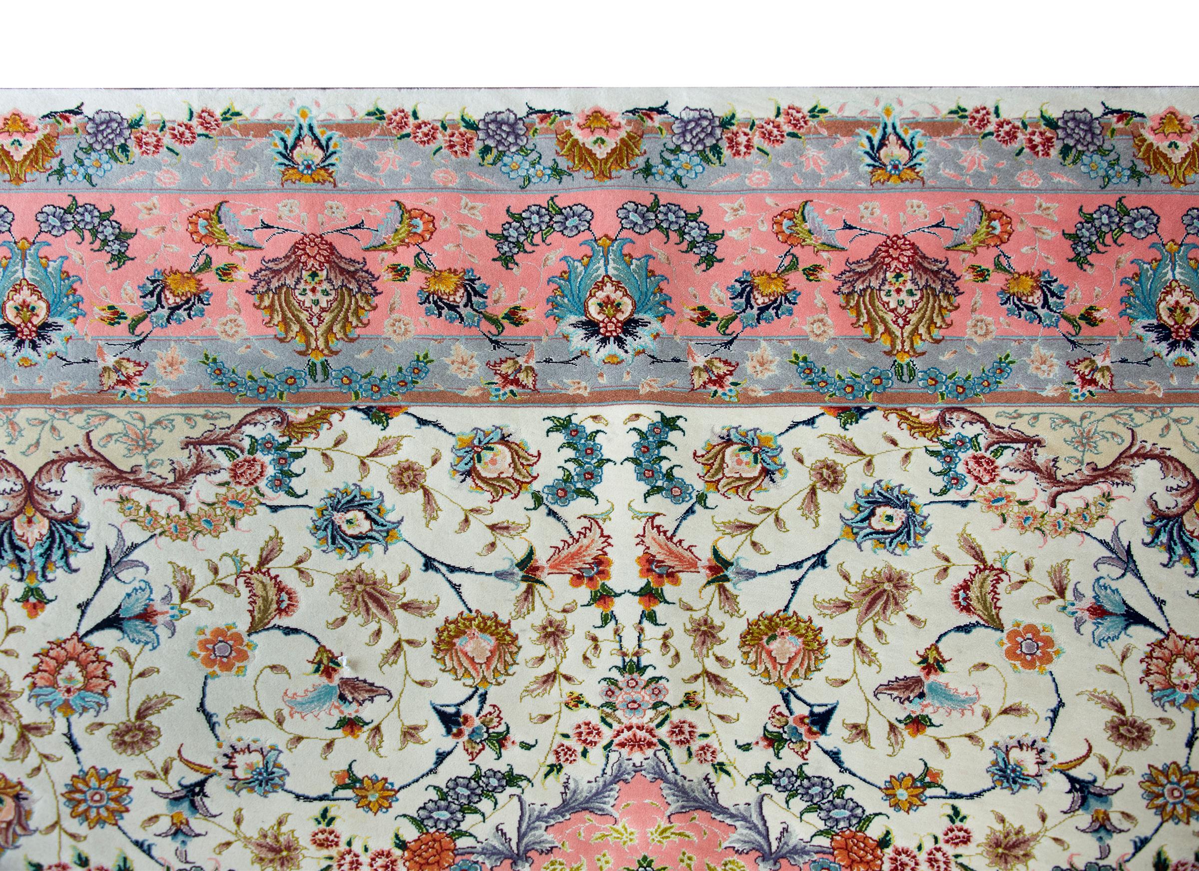Persischer Tabriz-Teppich aus Seide im Angebot 6