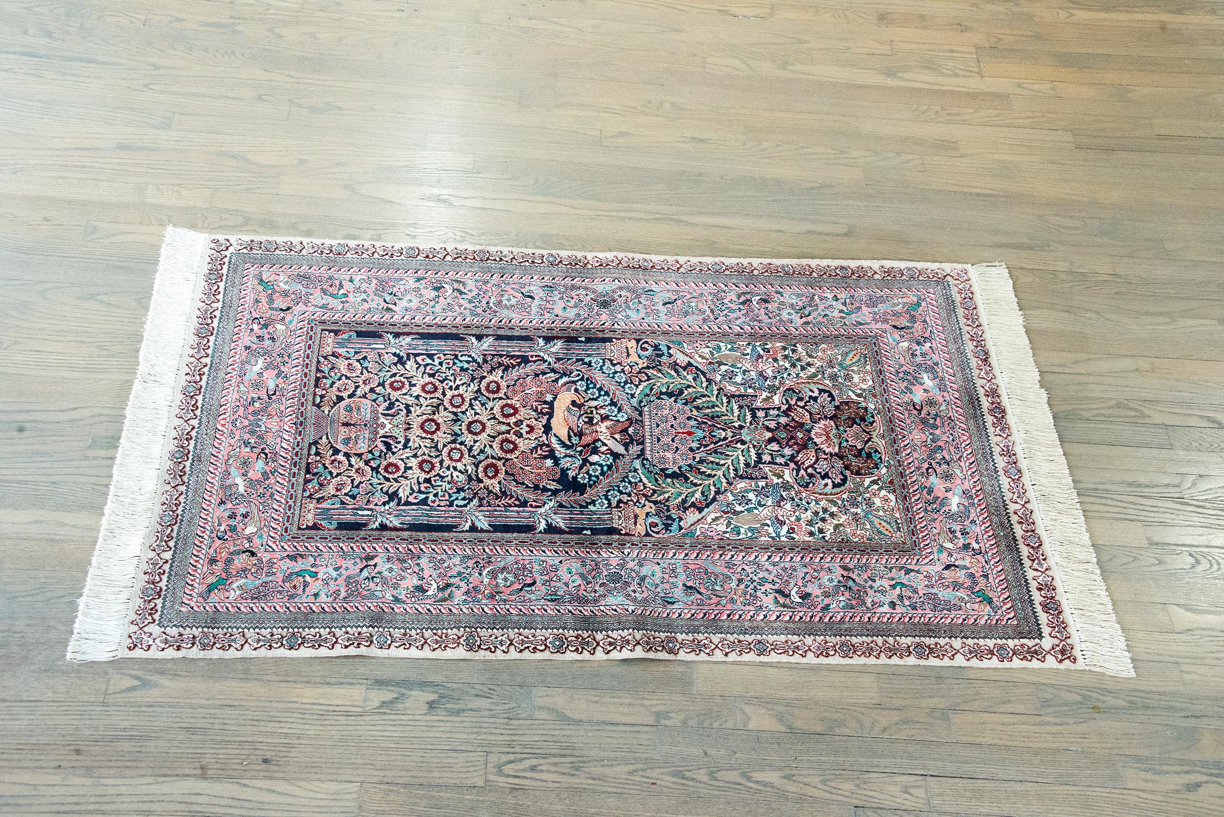 Vintage Silk Prayer Rug For Sale 8