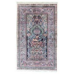 Tapis de prière vintage en soie