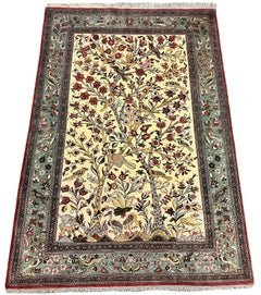 Vintage Silk Qum Rug 1.50m x 1.02m