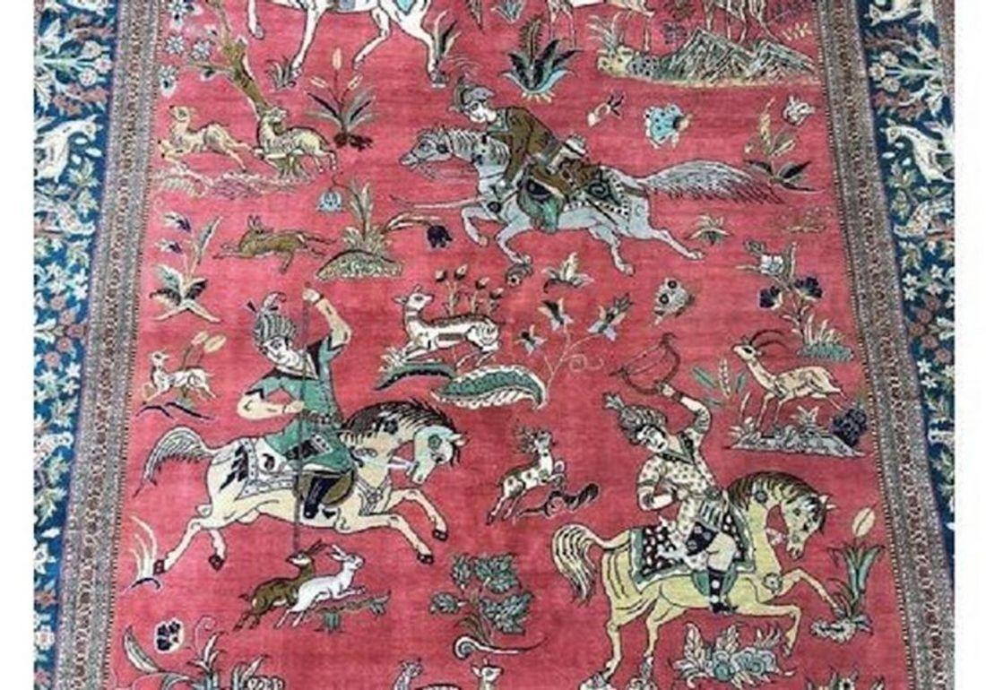 Vintage Silk Qum Rug 1.53m X 1.00m For Sale 3