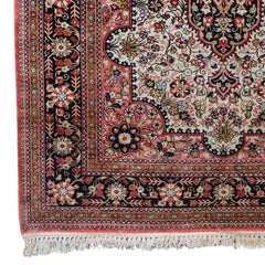 Vintage Silk Qum Rug - 19th Century Silk Qum Rug, Antique Rug, Vintage Rug