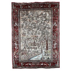 Vintage Silk Qum Rug 2.03m x 1.44m