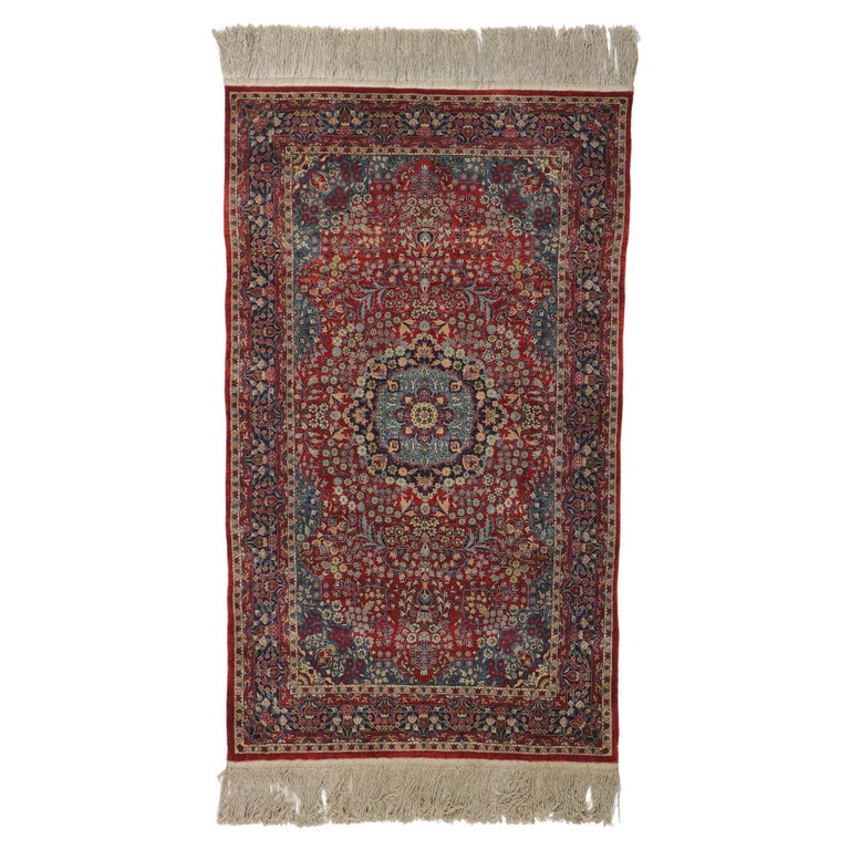 Vintage Silk Qum Style Rug For Sale at 1stDibs