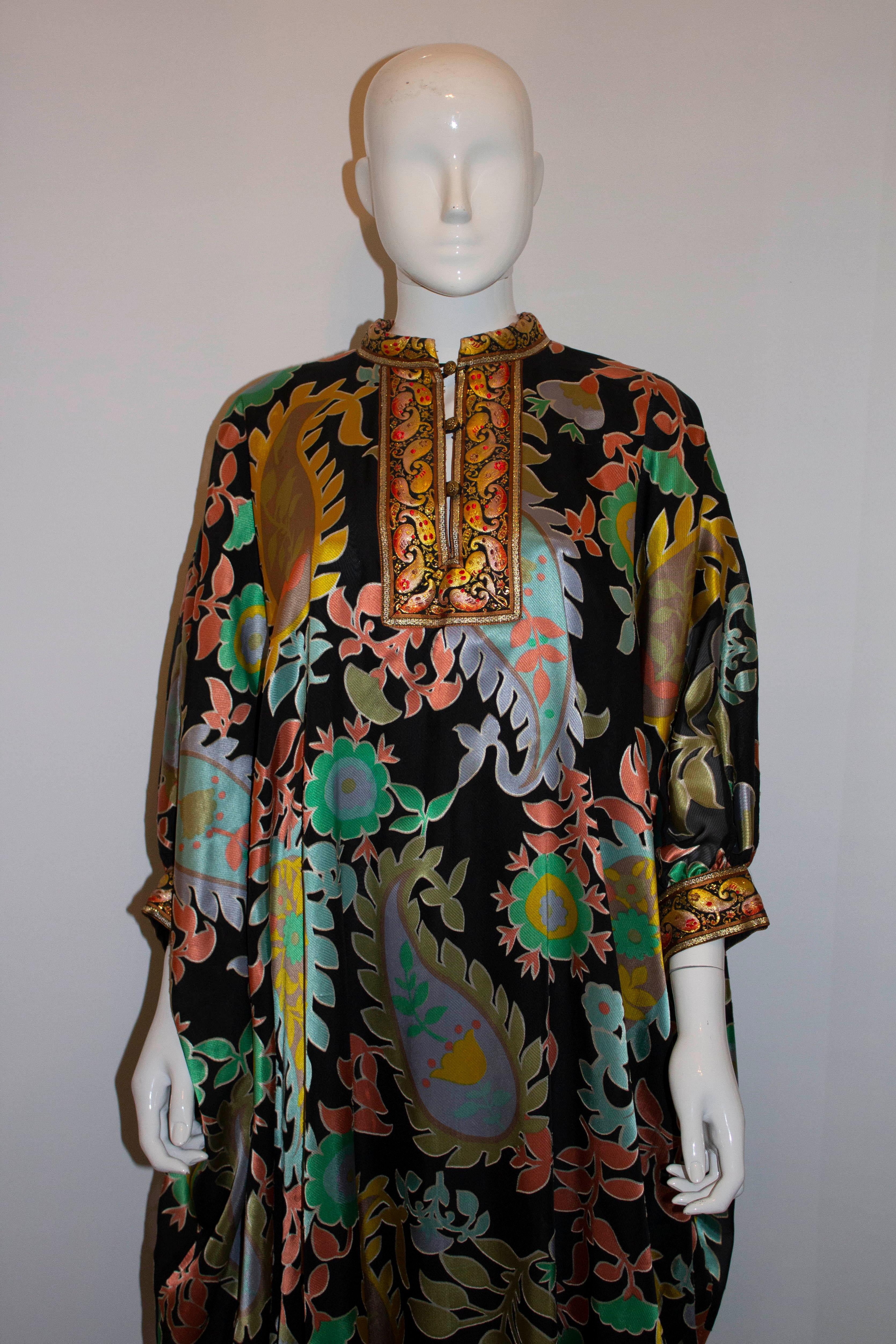 Vintage Silk  Kaftan by Sadie for I Magnin and Co 2