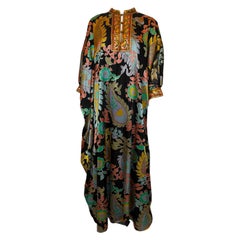 Kaftan en soie vintage par Sadie pour I Magnin and Co