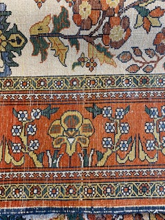 Art Deco Style Antique Caucasian Silk Rug, Signed circa 1920