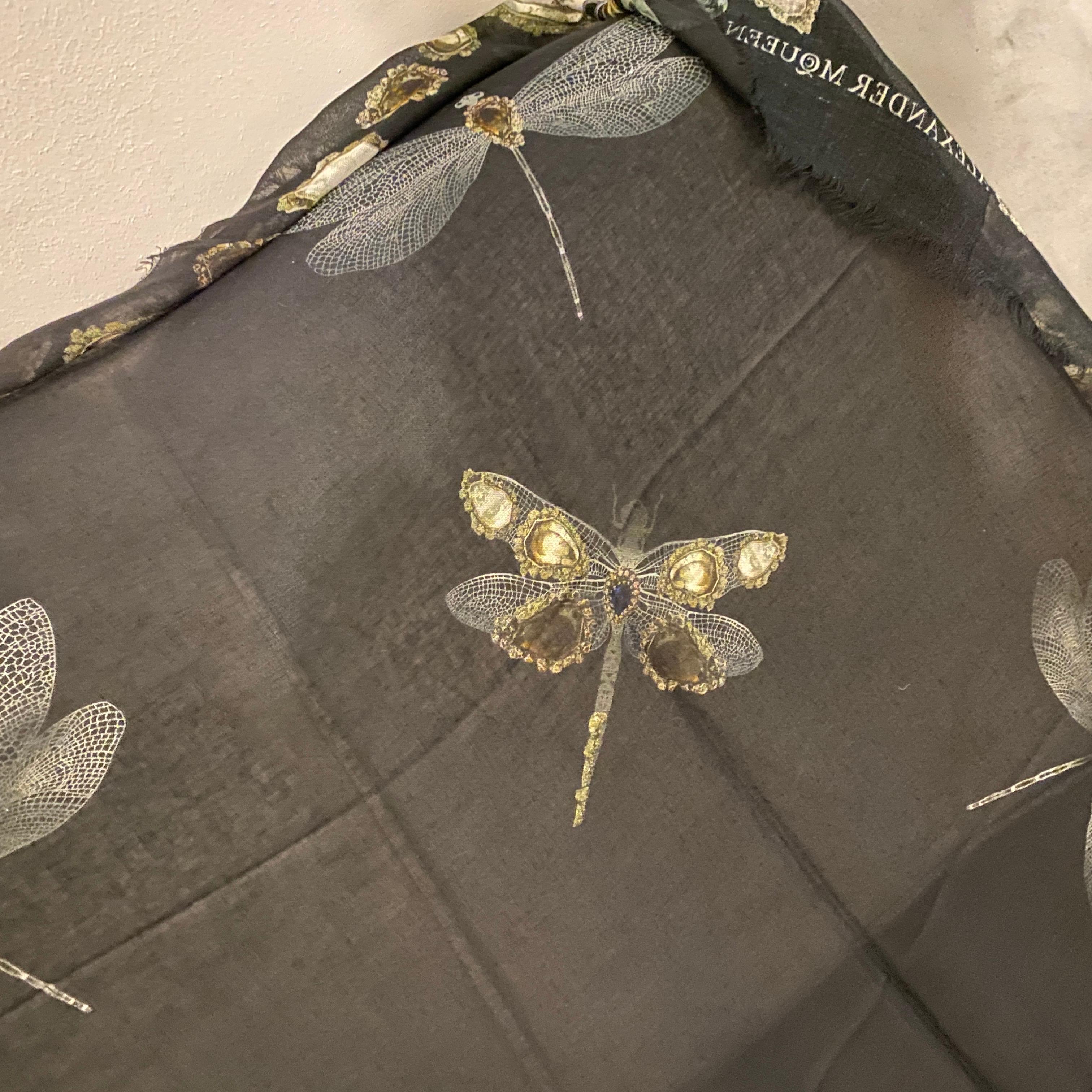 alexander mcqueen dragonfly scarf