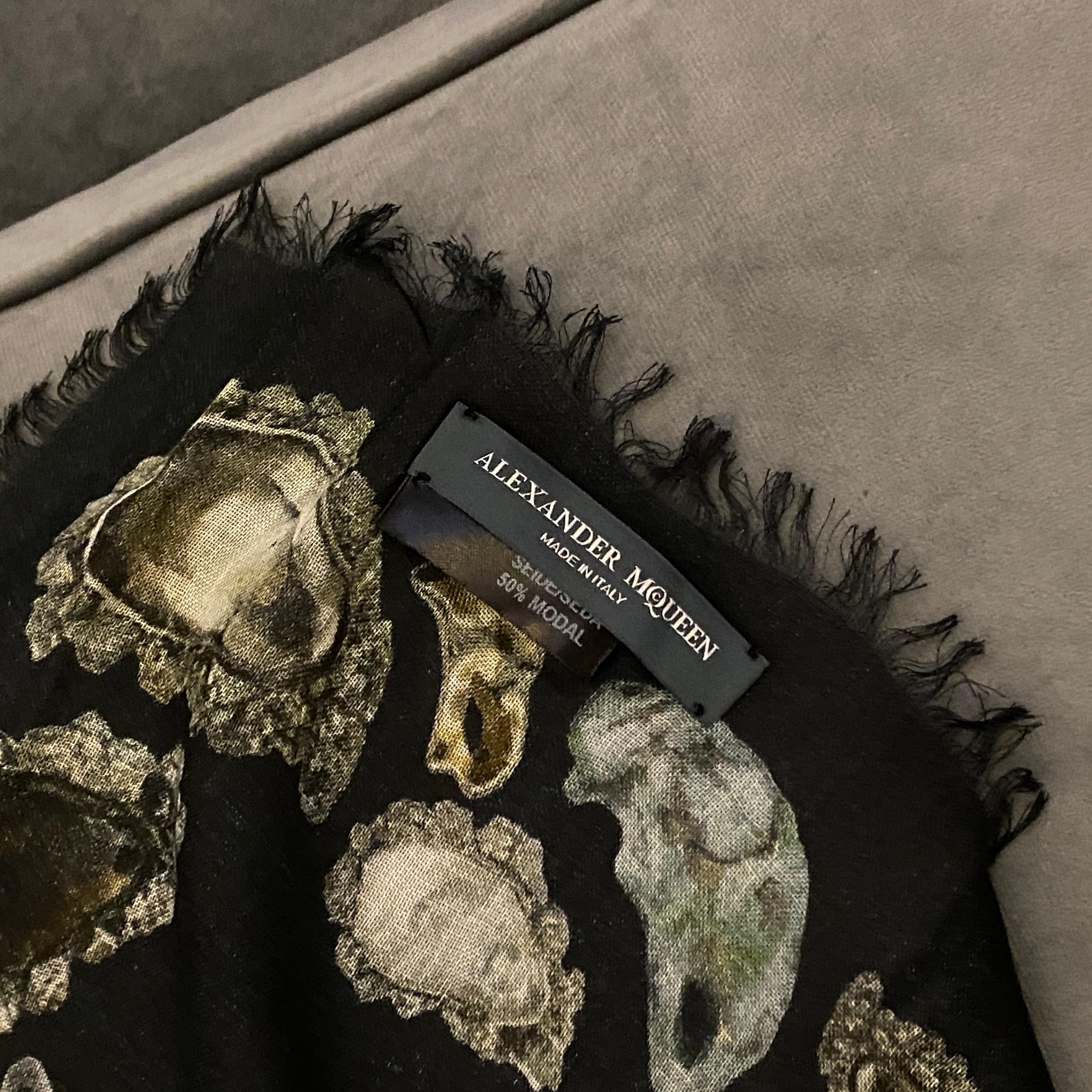 Vintage Silk Scarf by Alexander Mcqueen Depicting Dragonflies 2