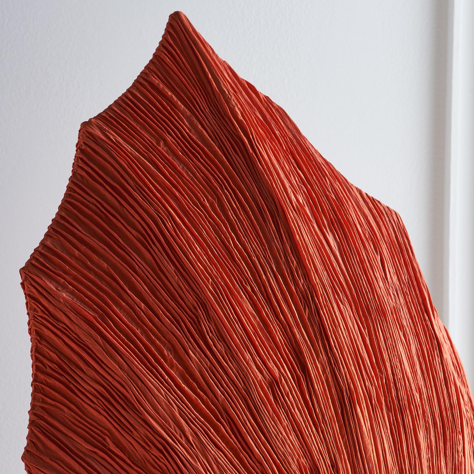 Organic Floor Sculpture in Coral Silk  1