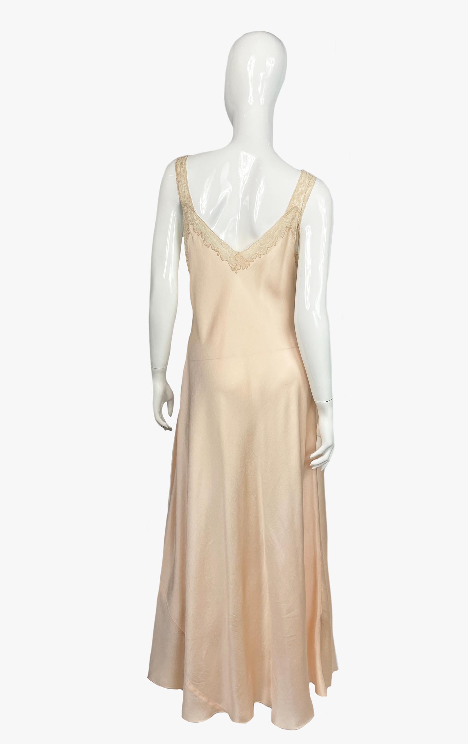 Vintage Silk Sleep Dress, 1930s For Sale 1