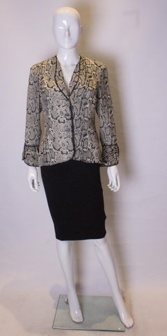 Vintage Silk Snakeskin print Jacket /top