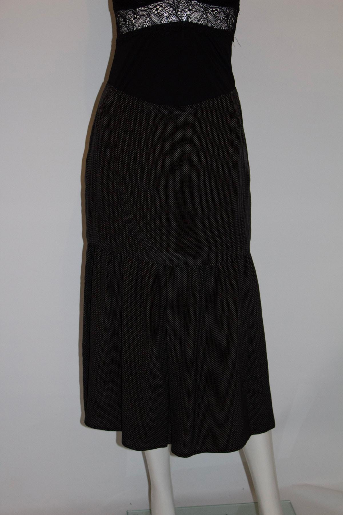 Vintage Silk Spot Skirt by Genny For Sale 1