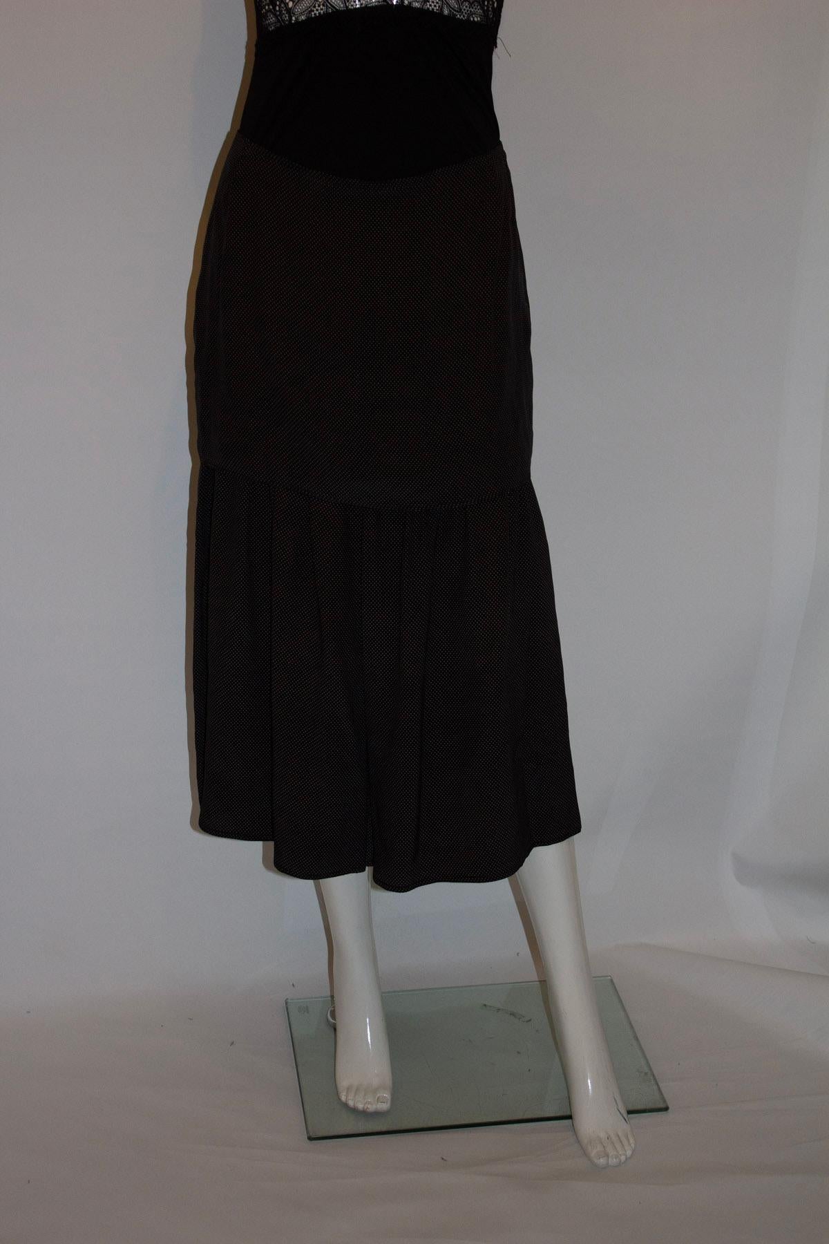 Vintage Silk Spot Skirt by Genny For Sale 2
