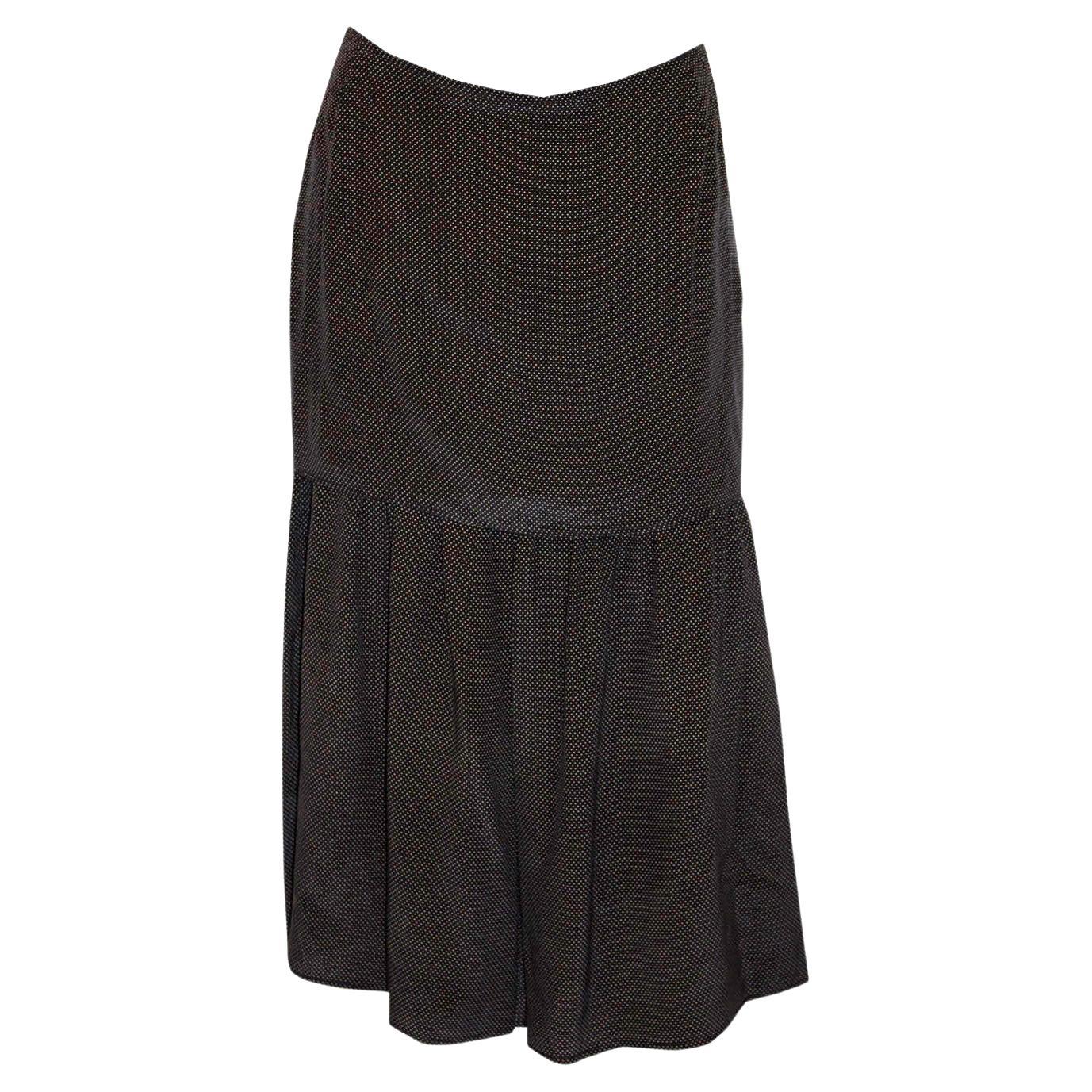 Vintage Silk Spot Skirt by Genny For Sale